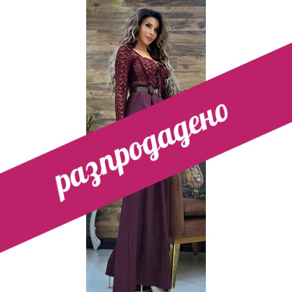 Панталон с колан Marinette бордо